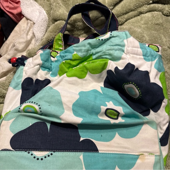 Thirty-One Floral Tote Bag - Blue, Green, White - Picture 2 of 3